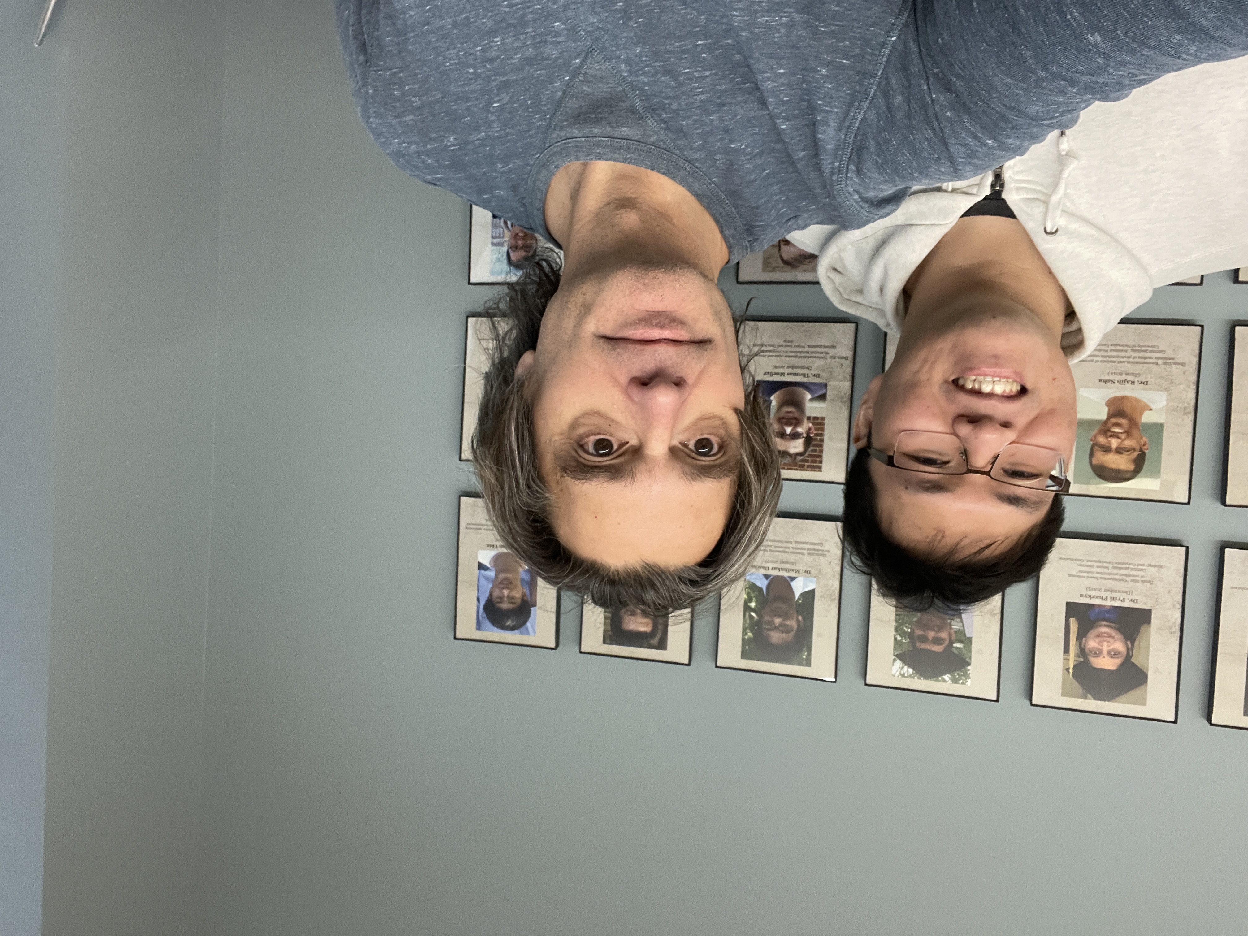 Photo of Hoang and Dr. Maranas after his successful defense.